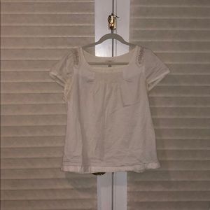 J.crew peasant top with embroidery